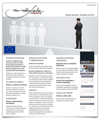 Bolet�n mensual diciembre 2013