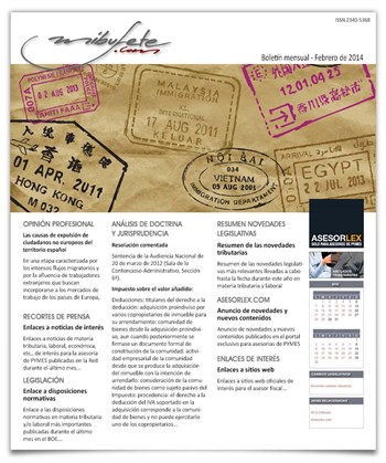 Bolet�n mensual febrero 2014