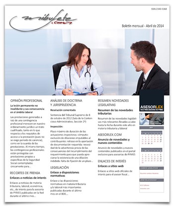 Bolet�n mensual abril 2014