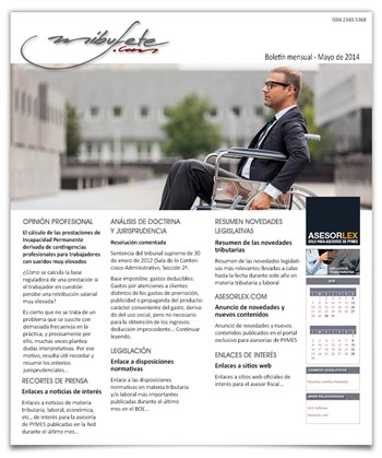 Bolet�n mensual mayo 2014