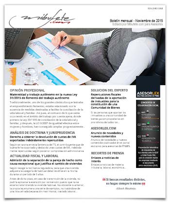 Bolet�n mensual noviembre 2015