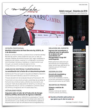 Bolet�n Diciembre 2016