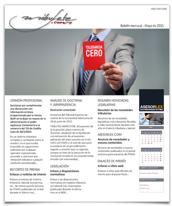 Bolet�n mensual mayo 2015