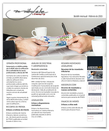 Bolet�n mensual febrero 2015