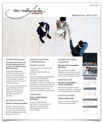 Bolet�n mensual junio 2015